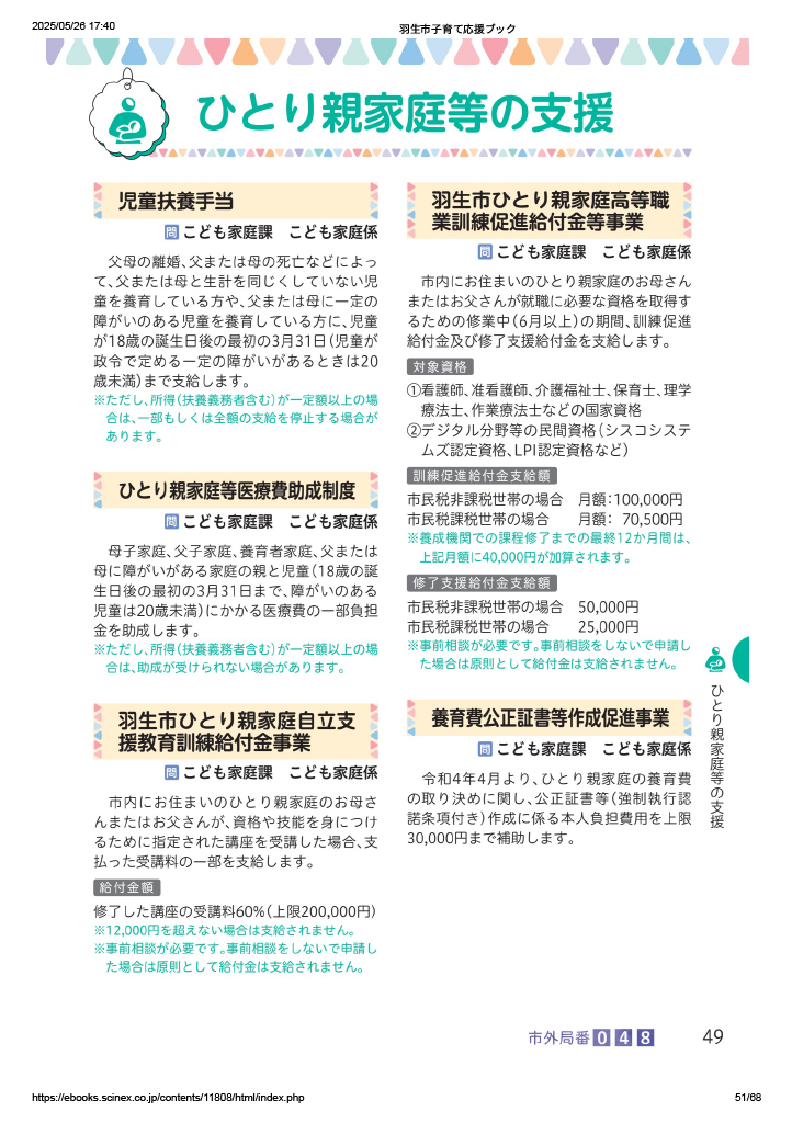 子育て応援ブック ページ50