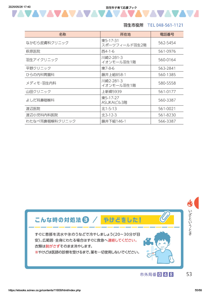 子育て応援ブック ページ54