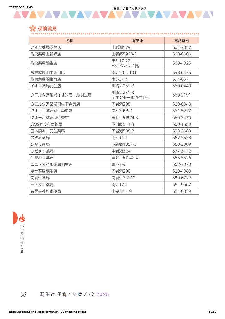 子育て応援ブック ページ57